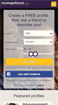 Mobile Screenshot of mysinglefriend.com