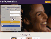 Tablet Screenshot of mysinglefriend.com